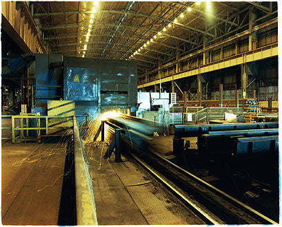 Grinder 5 at work, Bloom&Billet Mill, Scunthorpe 2007