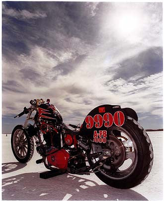 Larrie Petrie - Iron Head Chopper, Bonneville, Utah 2003